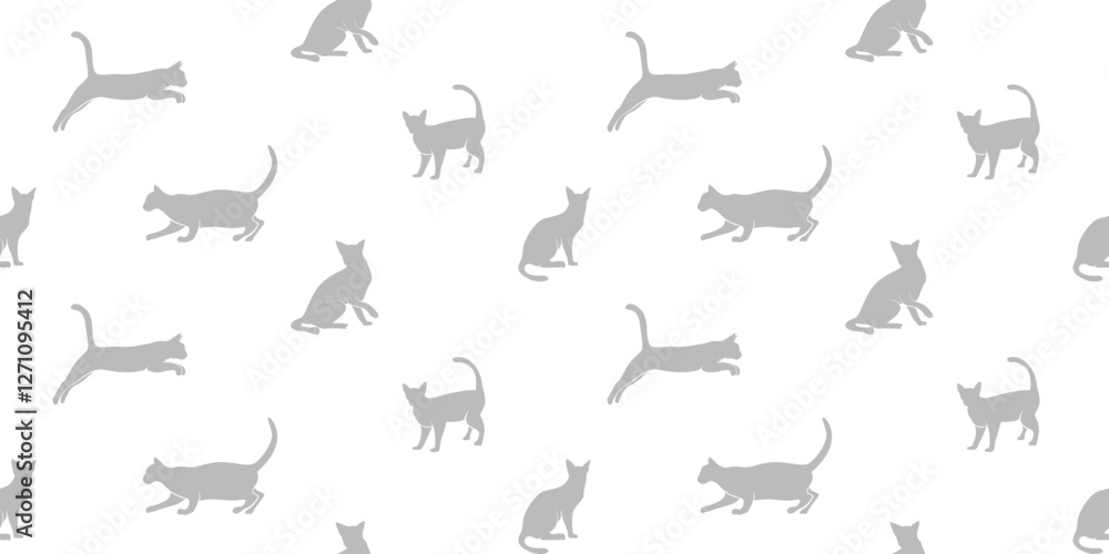 cat pattern background. cat silhouette pattern background. Seamless pattern with silhouettes of cats. cat pattern background. cat silhouette pattern background. Seamless pattern with silhouettes of cats.
