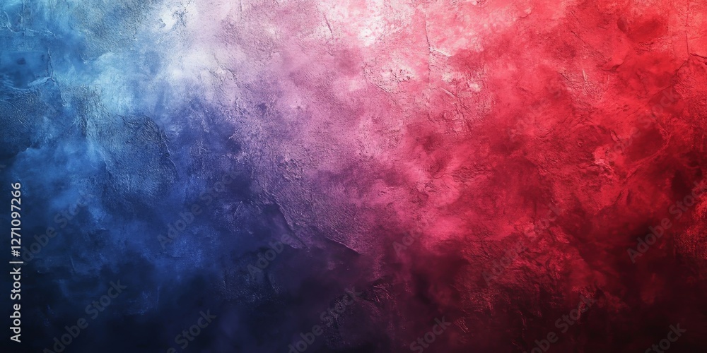 Fototapeta premium Red-Blue Gradient Background with a Grainy Texture, Generative AI