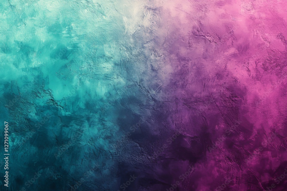 Fototapeta premium Teal and Purple Gradient Background with a Grainy Texture, Generative AI