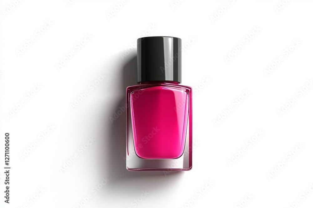 Elegant red nail polish on white background. AI image Elegant red nail polish on white background. AI image