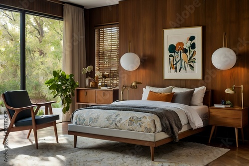 mid century modern interior home design 