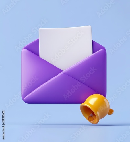 Contact Office Inbox Email Colorful envelope with a notification bell icon.