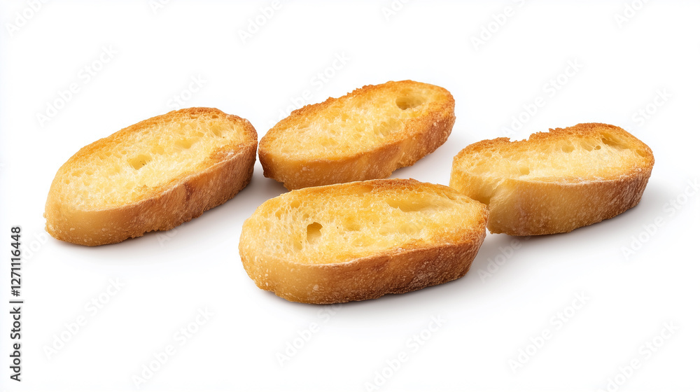 Crostini isolated on white background Crostini isolated on white background