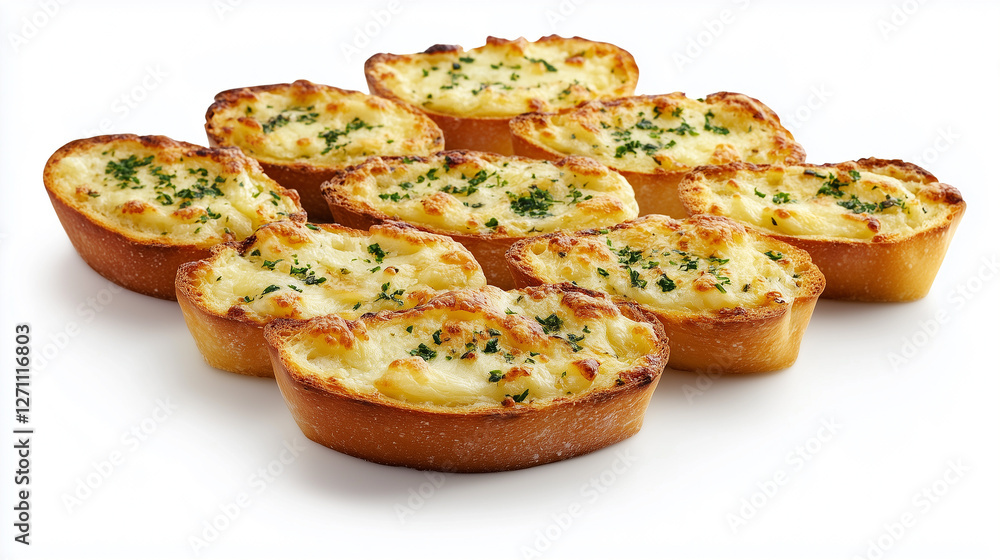 Garlic bread isolated on white background Garlic bread isolated on white background