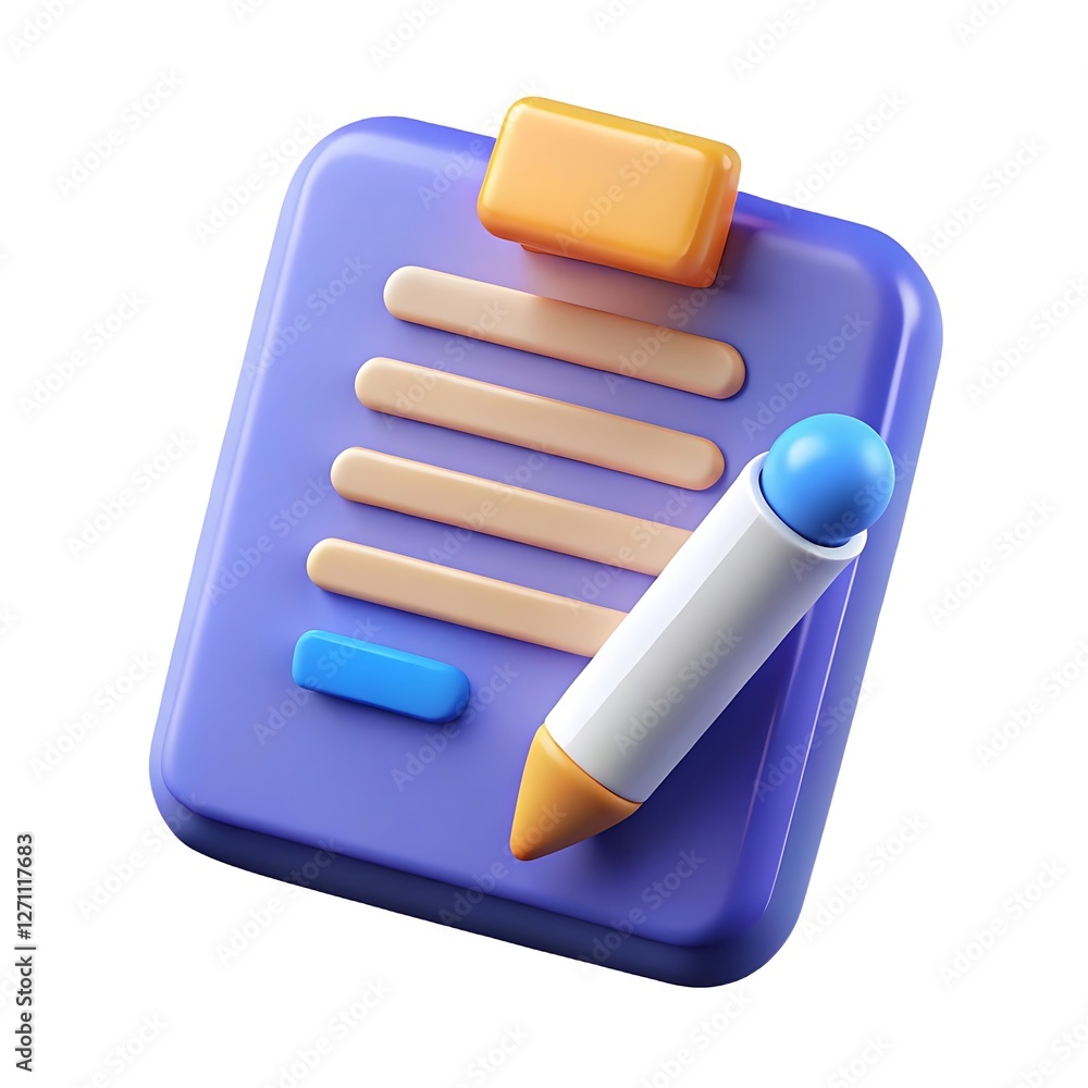 3d pencil icon on square button 3d pencil icon on square button