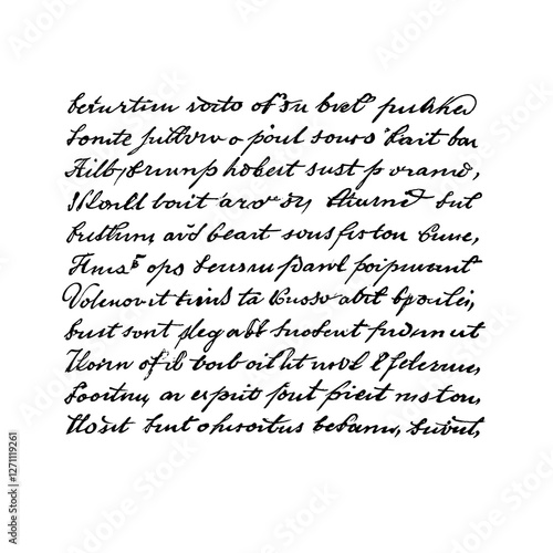 Old black handwritten text transparent background