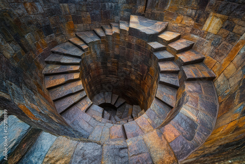 Ancient Stone Spiral Stairs  photo