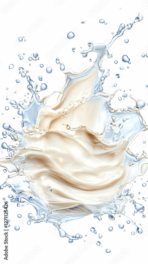 Milk splash isolated for advertising breakfast food Milk splash isolated for advertising breakfast food