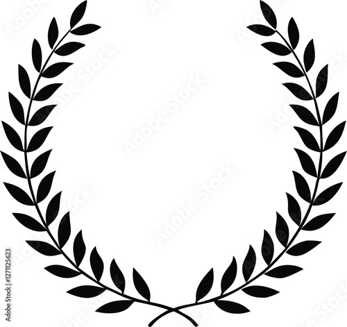 Laurel wreath icon on white background. Vector