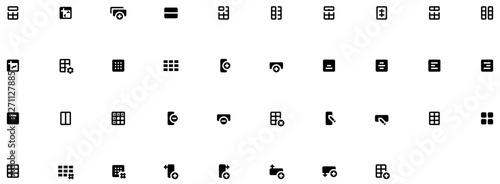 Set of Tables and Grids icons