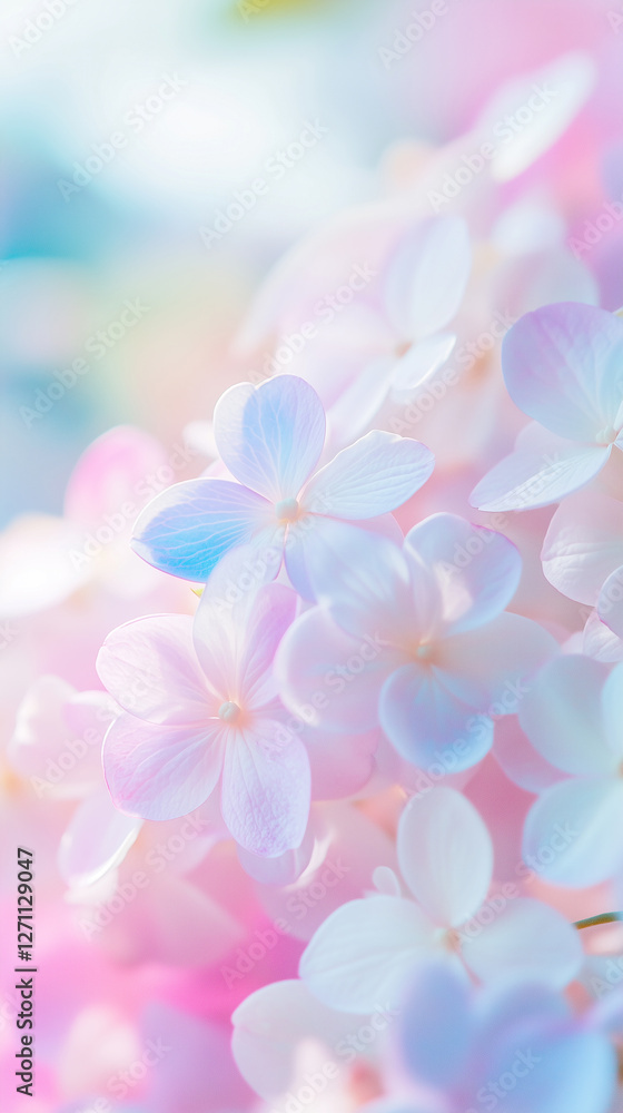Hydrangea with soft pastel color in blur style for the background Hydrangea with soft pastel color in blur style for the background