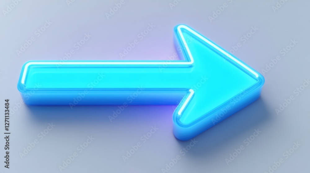 A blue arrow pointing left direction on a gray surface, ideal for use in presentations, charts and diagrams A blue arrow pointing left direction on a gray surface, ideal for use in presentations, charts and diagrams