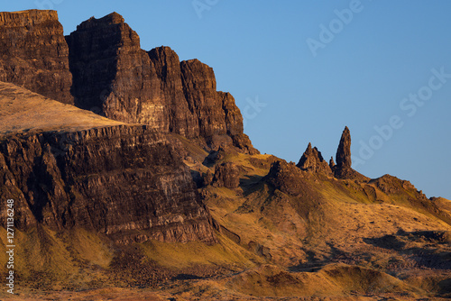 The Storr and the Old Man of Storr on the Isle of Skye, scotland. photo