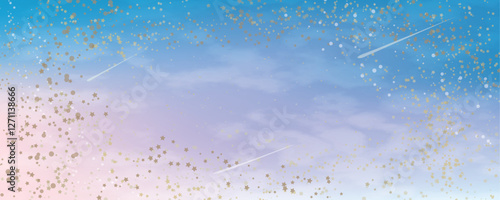 メルヘンな星空の背景素材