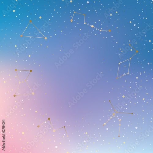 メルヘンな星空の背景素材