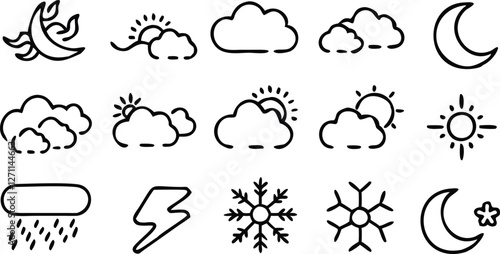 Weather icons set. Vector