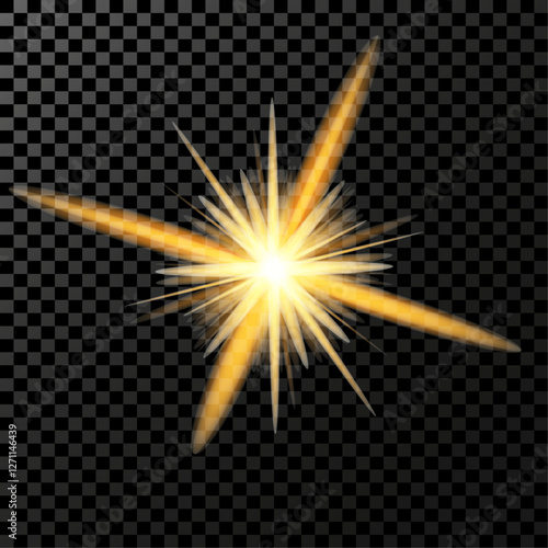 flash, star, color gold, abstraction, golden ring, movement of stars in a circle 1.eps