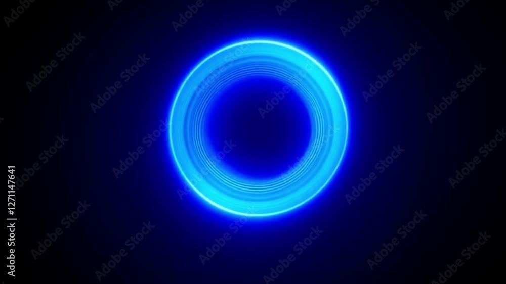 blue glowing circle with neon light effect – abstract glowing futuristic shape, glowing blue glowing circles blue glowing circle with neon light effect – abstract glowing futuristic shape, glowing blue glowing circles
