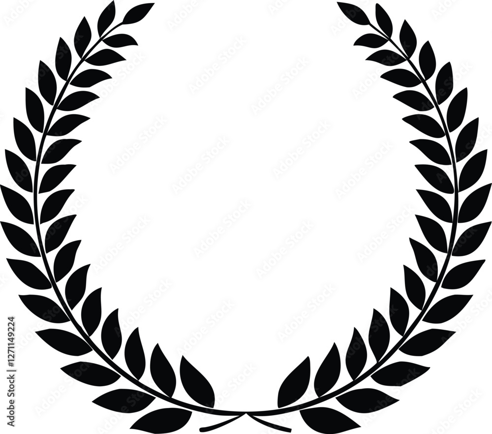 Obraz premium Laurel wreath icon on white background. Vector