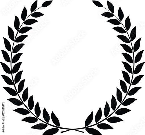 Laurel wreath icon on white background. Vector