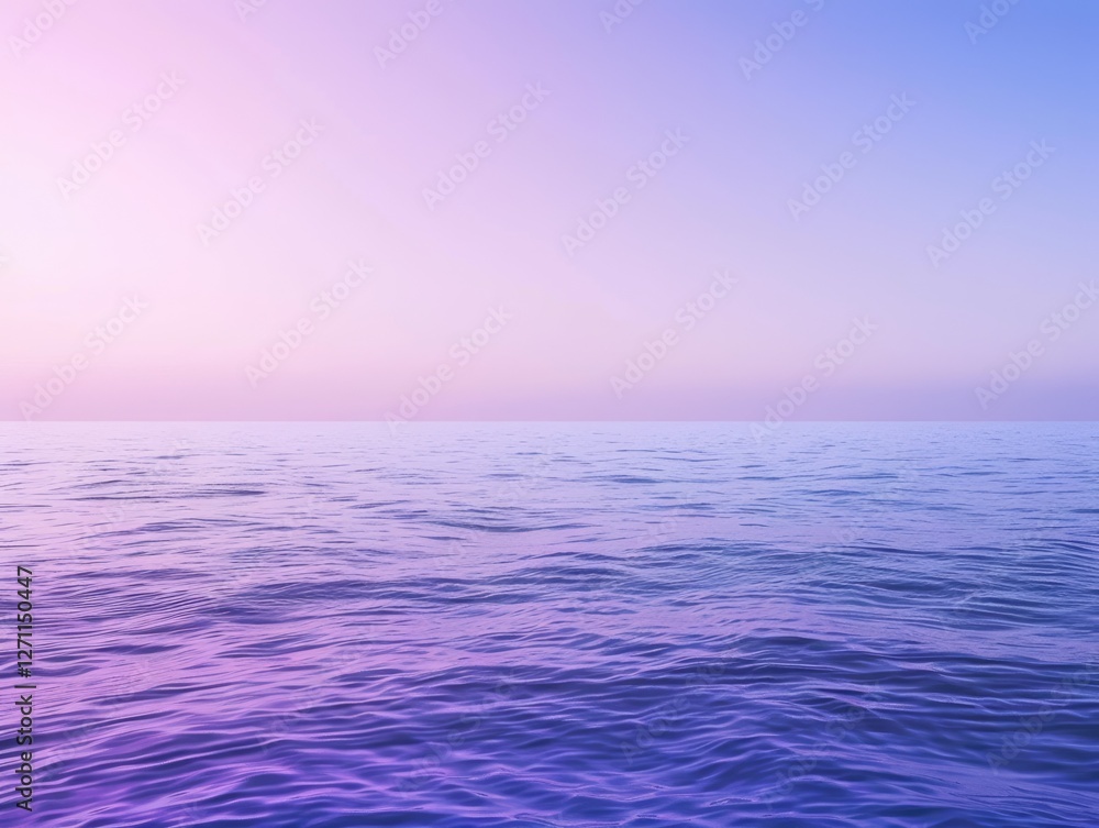 Obraz premium Harmonic blend of sky and water reflecting pastel serenity at sea