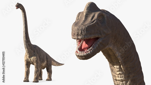 Large Sauropod Dinosaur with Long Neck and Teeth photo