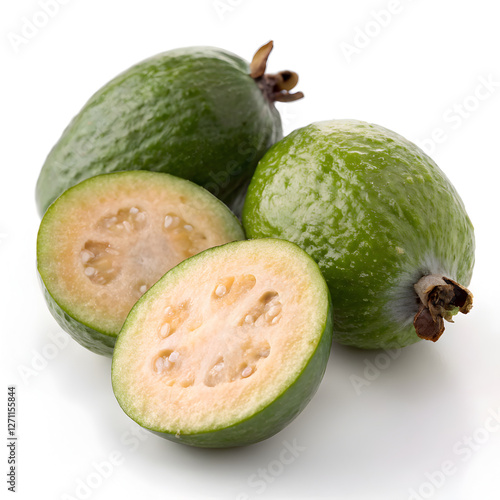 Avocado on white background