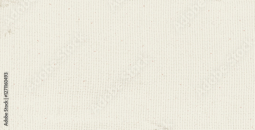 Beige canvas texture. Rice paper. Neutral tone background with noise and speckles. Pale egg shell backdrop. Natural creamy linen grid fabric print. Vector nude color illustration.