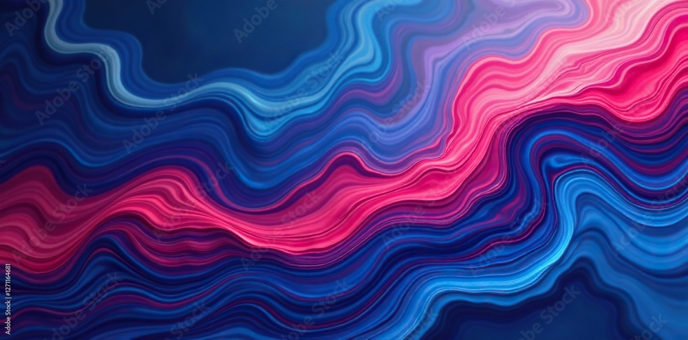 Fototapeta premium gradient blue red wavy liquid marble texture background, retro, liquify noise, wavy