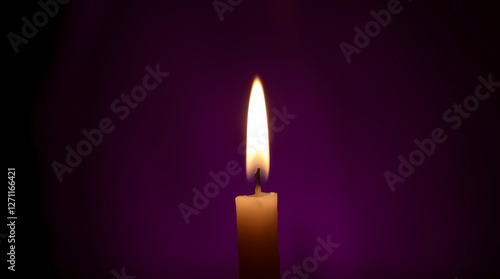 Single Candle in the Dark	
