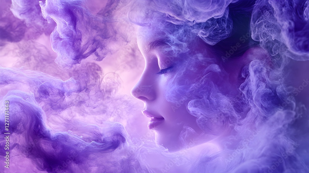 Traumwelt – Frau in violettem Nebel
Traumwelt – Frau in violettem Nebel
