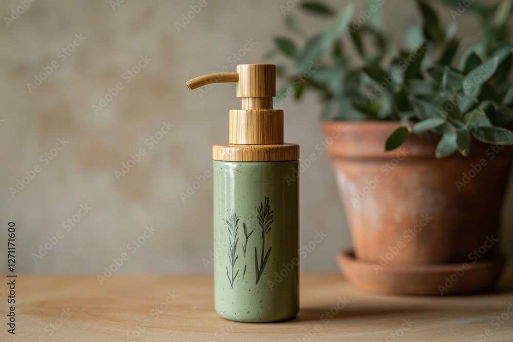 custom made wallpaper toronto digitalStylish Green Ceramic Soap Dispenser with Wooden Lid