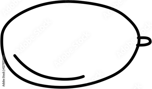 Fruit. Hand drawn vector isolated doodle. Canary melon 
