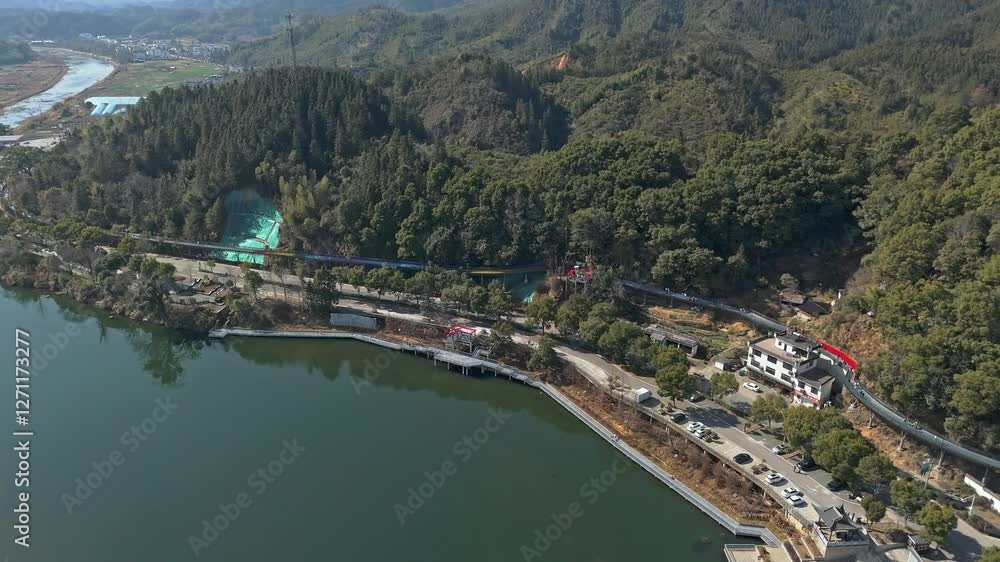 Scenery along the river in Jiangwan Scenic Area, Wuyuan, Jiangxi Scenery along the river in Jiangwan Scenic Area, Wuyuan, Jiangxi