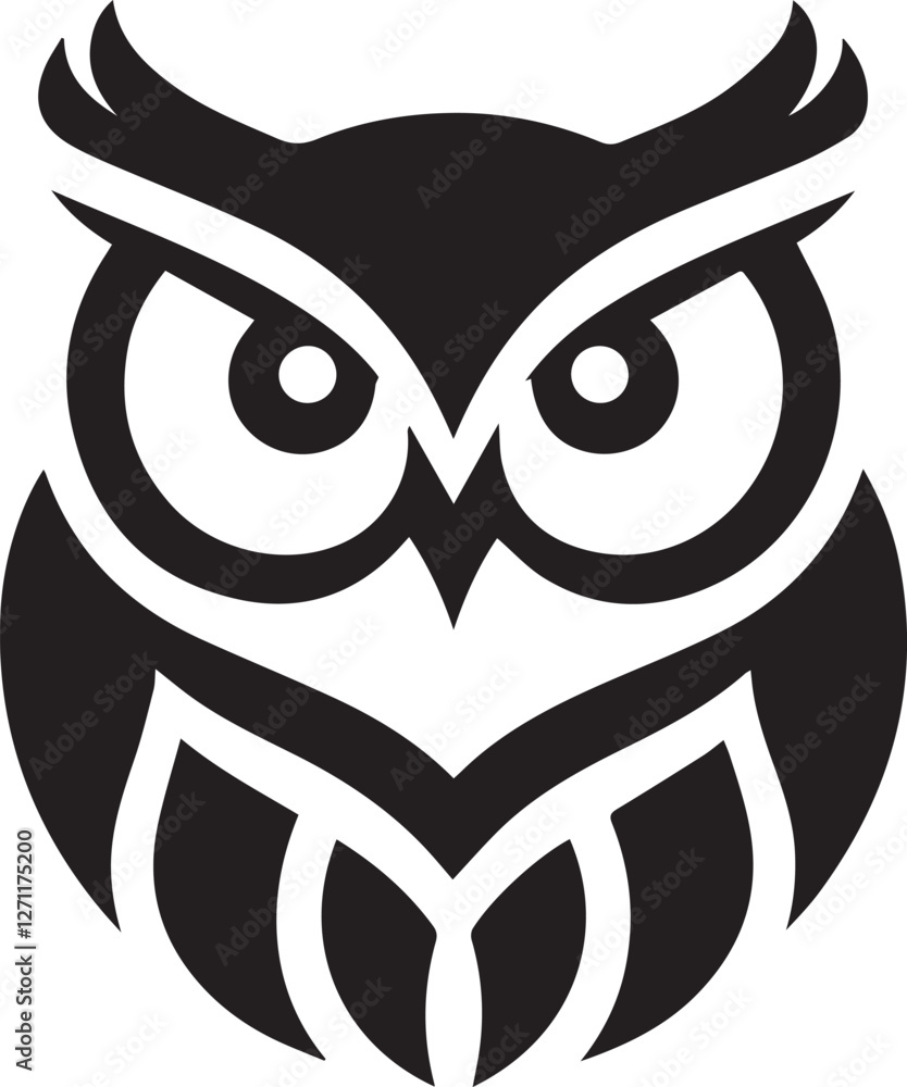 simple black owl logo simple black owl logo