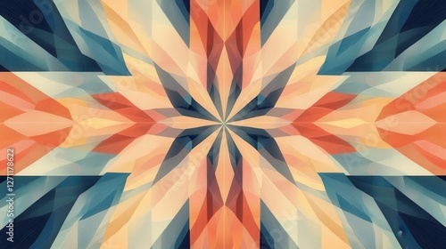 Abstract Geometric Kaleidoscope Pattern Design