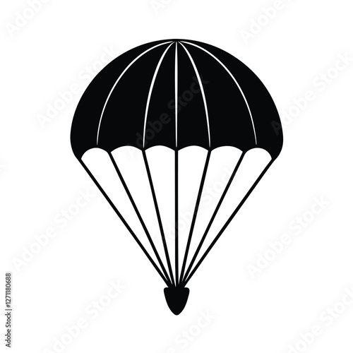 parachute on a black background