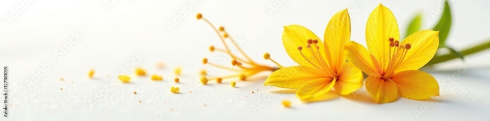 Rare saffron bloom on a pure white surface highlighting its uniqueness, unique, white, saffron Rare saffron bloom on a pure white surface highlighting its uniqueness, unique, white, saffron
