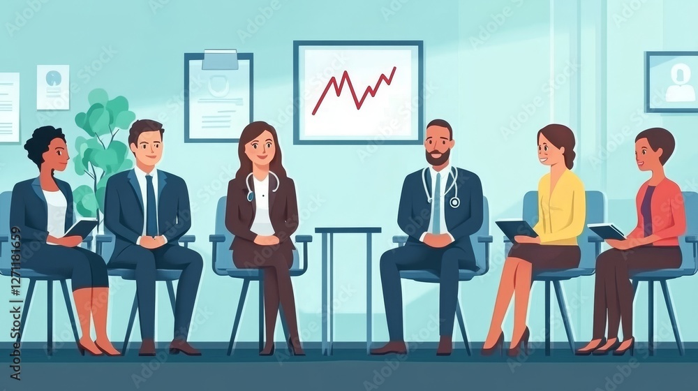 Fototapeta premium Hiring Nurse Or Doctor At Interview,