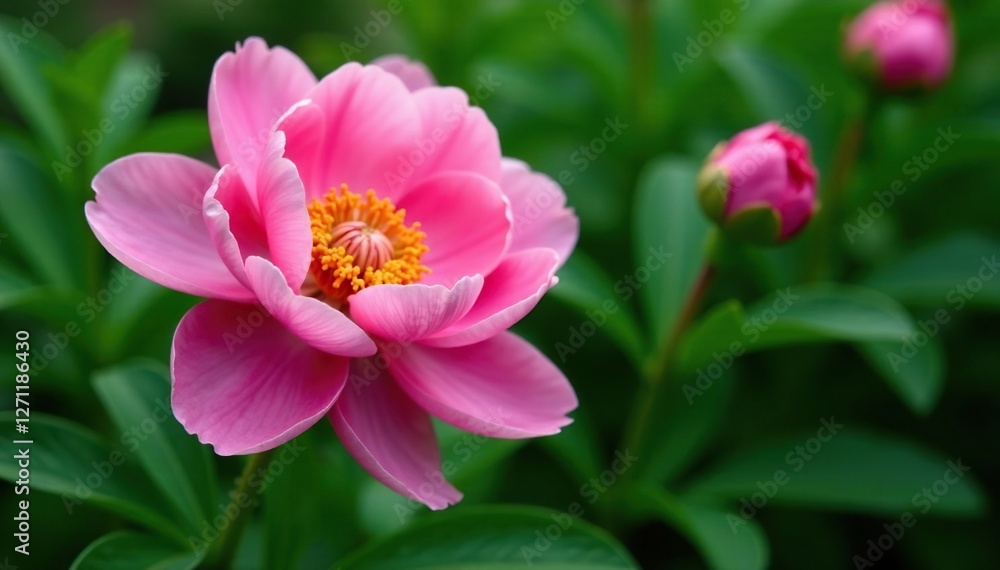 A stunning peony in full bloom with intricate details against a lush green foliage, lush, floral, flower A stunning peony in full bloom with intricate details against a lush green foliage, lush, floral, flower