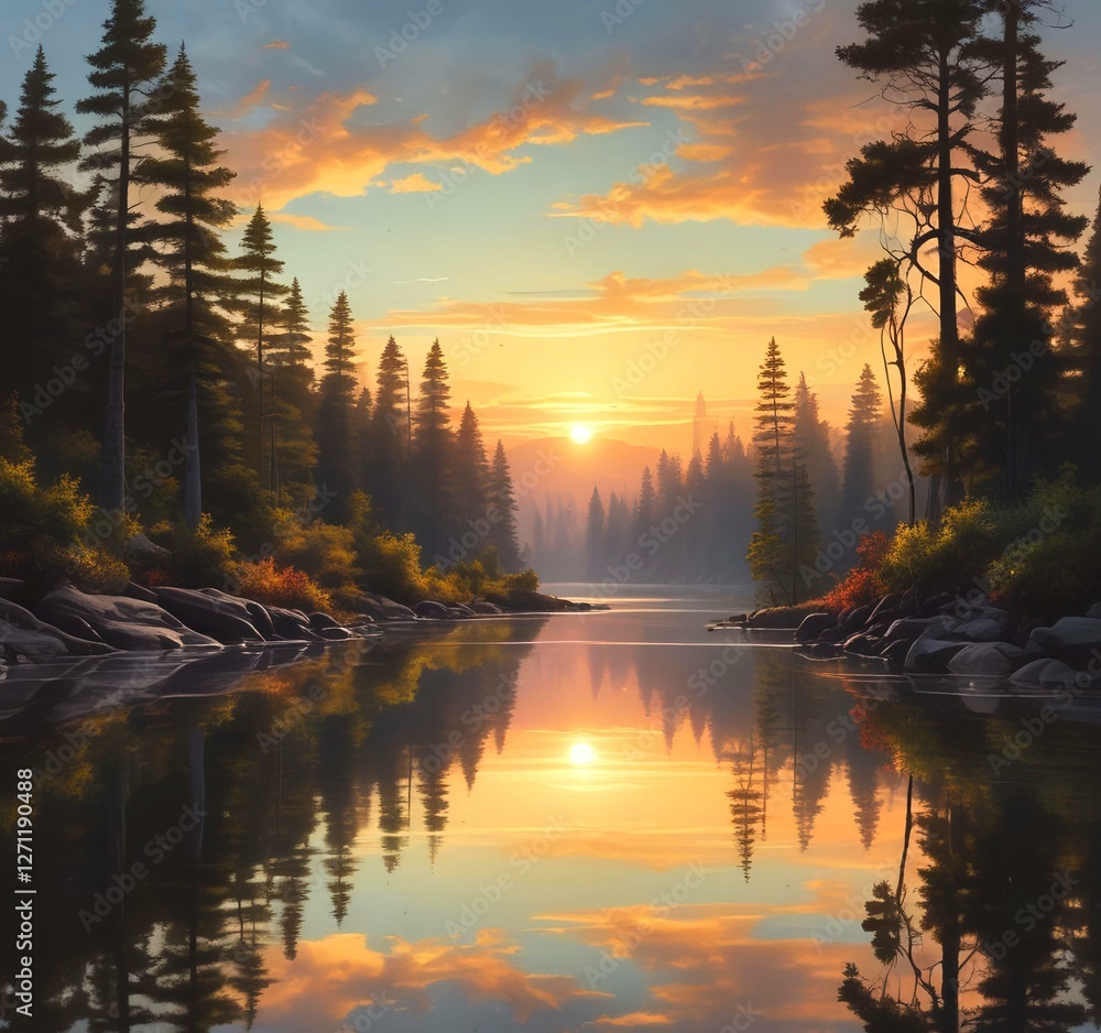 Illustration of travel landscape. Illustration of travel landscape.