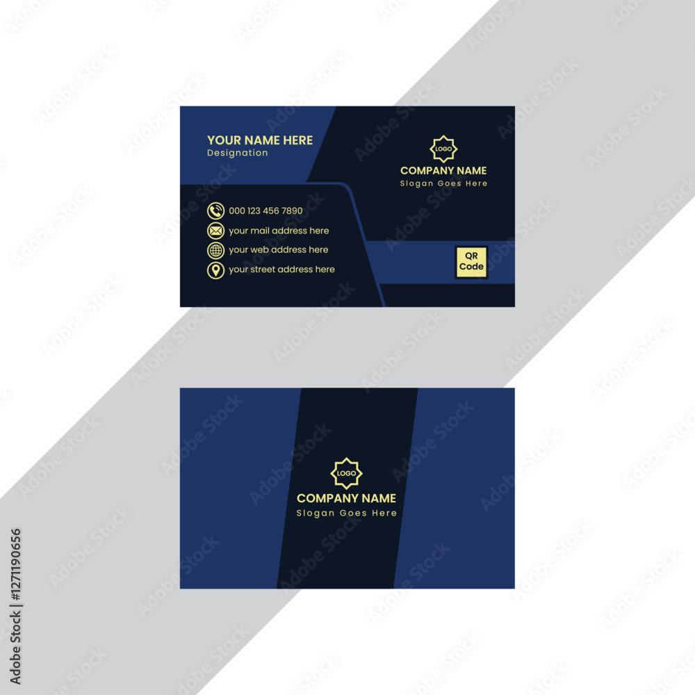 Professional Business Card Design Vector Art
