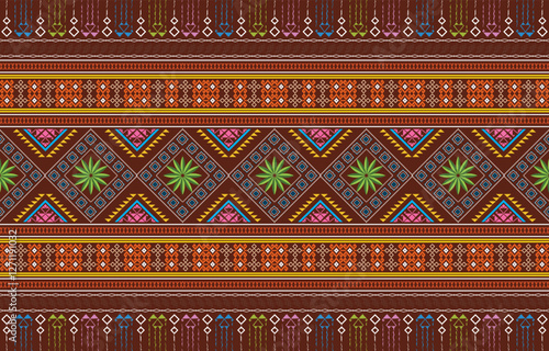 Tribal aztec print template for fabric and paper. Seamless pattern in boho chic style. Abstract background with ethnic ornament. Aztec pattern. Summer fashion.