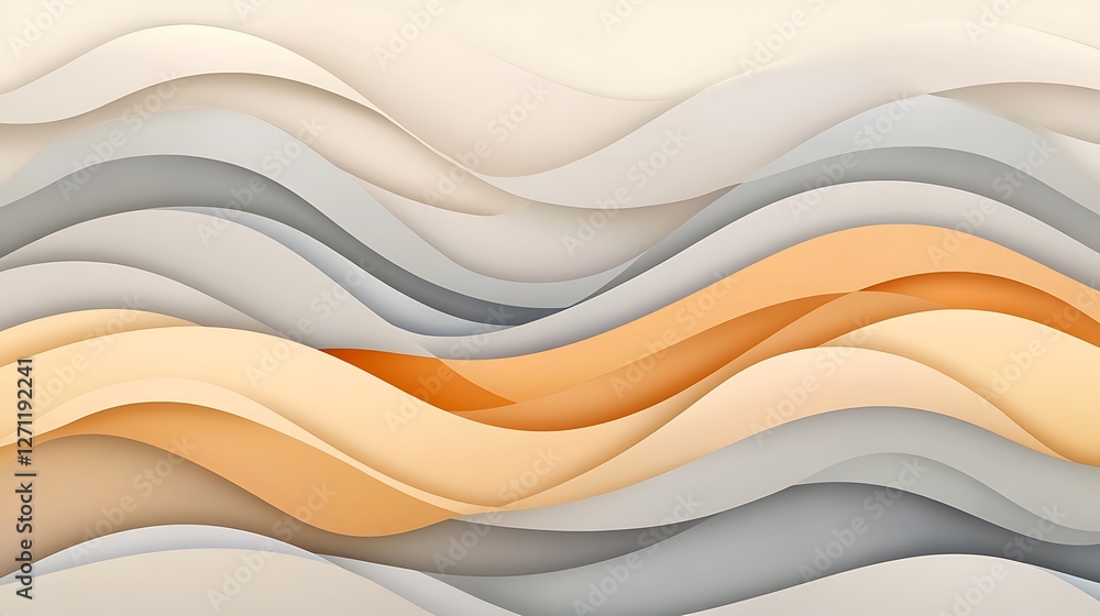Obraz premium Abstract Wave Pattern in Soft Neutral Hues