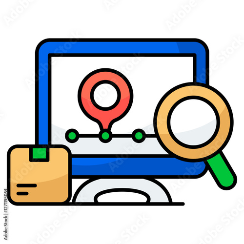 Modern design icon of parcel tracking