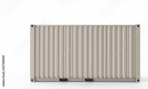 Wallpaper Mural realistic cargo container mockup with neutral color and ribbed texture, ideal for shipping and storage concepts Torontodigital.ca