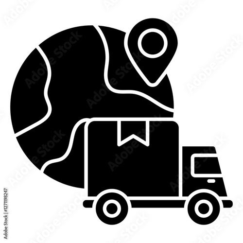 A perfect design icon of global delivery location
