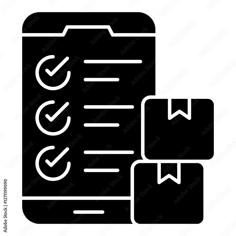 Perfect design icon of mobile list Perfect design icon of mobile list