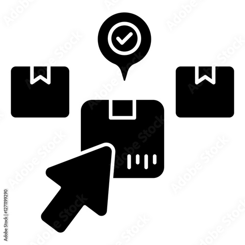 Modern design icon of parcel tracking