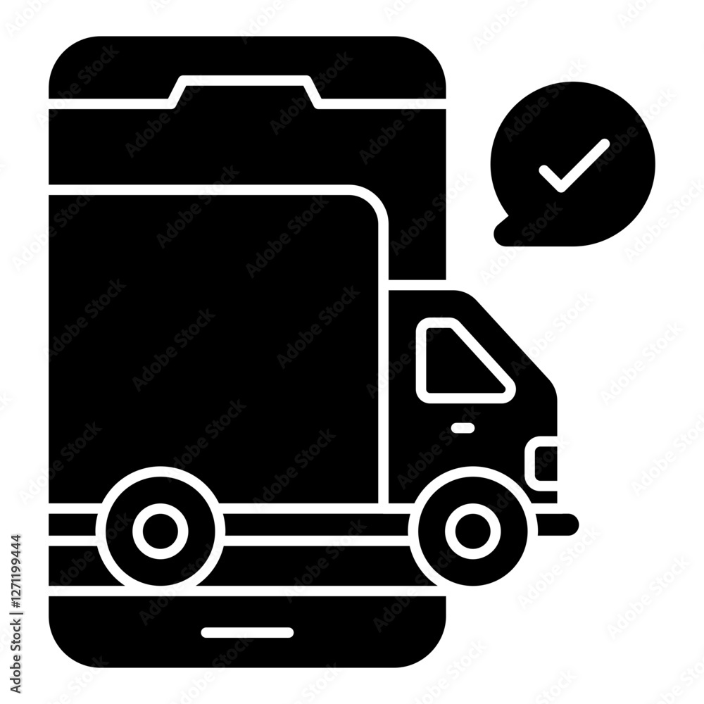Perfect design icon of mobile cargo Perfect design icon of mobile cargo